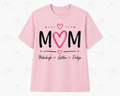 Custom MOM Shirt with Kids Names – Personalized Mother’s Day T-Shirt | Sleeve Name Design | Gift for Mom